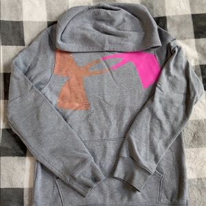 girls under armour logo hoodie
